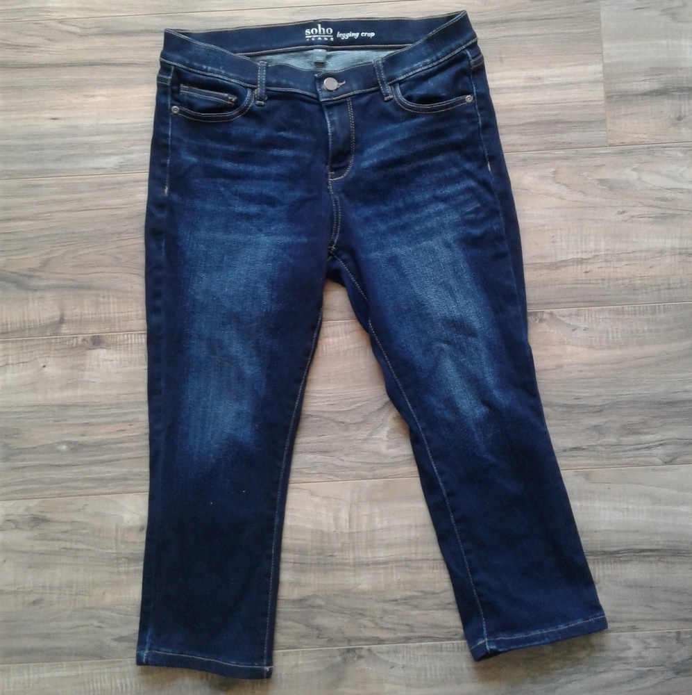 Soho (NY and Co) Jeans Stretch Legging Crop Dark